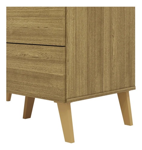 Comoda 5 Gavetas 91 Cm Pes Retro Ibi 20030 Nature Alasca Vlr Cor Nature E Alasca