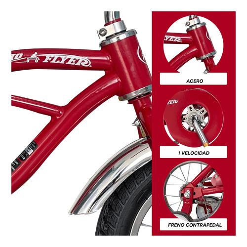 Bicicleta R12 Infantil Con Ruedas De Apoyo Radio Flyer Monk