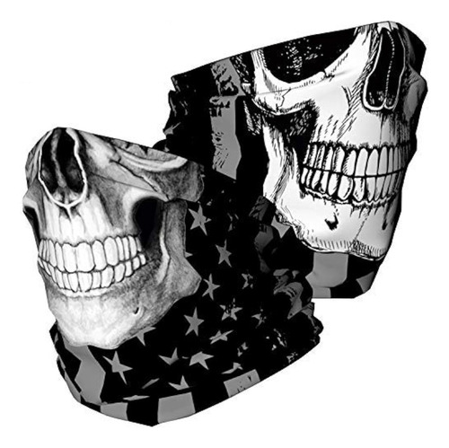 Máscara De Calavera Para Rostro Bandana, Máscara