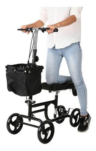 Andadera Ortopedica Para Rodilla Rollator Plegable Con Bolsa