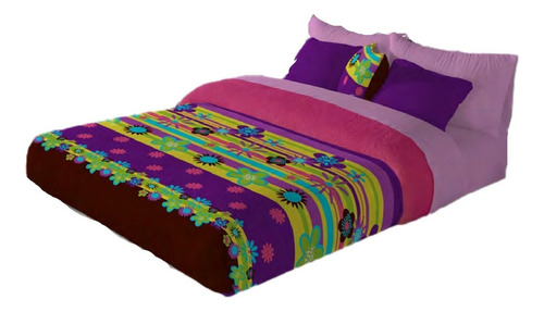 Cobertor De Borrego Sabi Matrimonial Primavera Color Colores Diseño De La Tela Flores