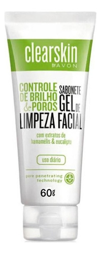  Avon Clearskin Controle De Brilho Poros Sabonete Gel 60g