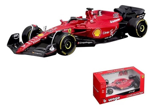 Burago Ferrari F1-75 #16 Charles Leclerc Fórmula Coche 1/43