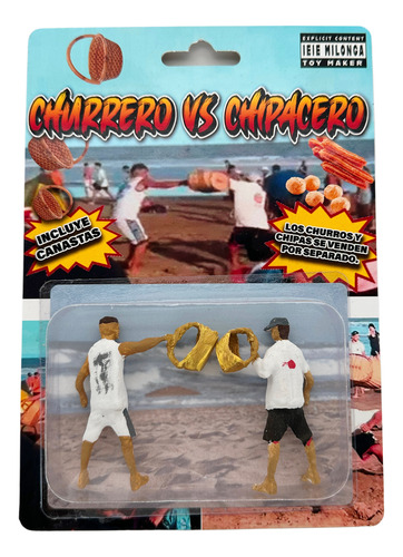 Pelea Chipacero Vs Churrero Playa Figura Muñeco Coleccion