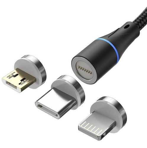 Cable Magnetico Datos Y Carga 3 En 1 iPhone Usb-c Micro Usb®
