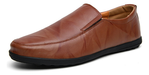 Zapatos De Cuero Casuales De Hombre De Moda De Talla Grande