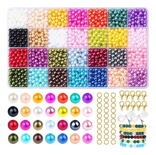 Cuentas De Perlas Para La Fabricacion De Joyas, 28 Colores D