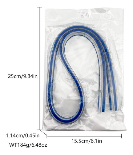 S Regla Curva Flexible, Regla Divisoria, Gráficos De 75cm