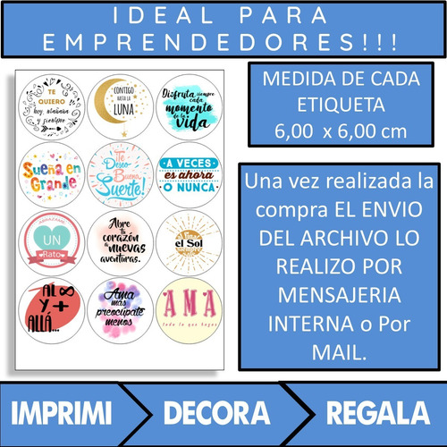 Imagen 4 de 4 de Kit Imprimible 01 Color Frases Positivas Para Emprendedores