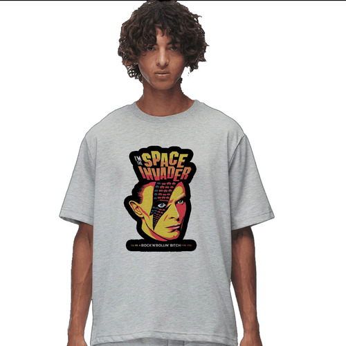 Remera David Bowie Space Invaders Retro Vintage Rock Musica