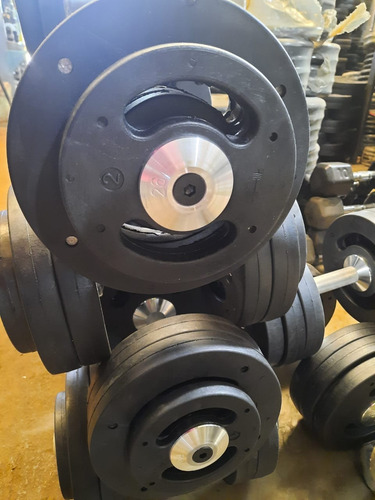Kit De Dumbell Injetado Par De 12 Kg A 20 Kg + Suporte Preto