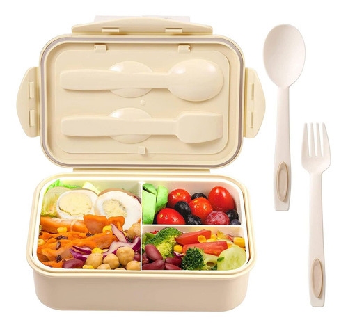 Hwagui - Caja De Almuerzo Bento Para Niños Y Adultos, 3 Comp