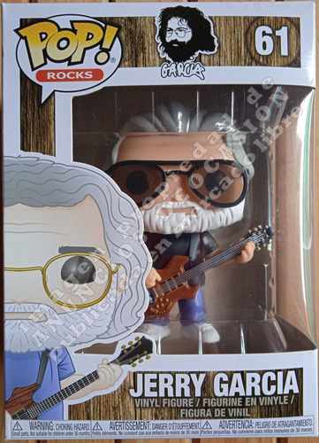 Funko Pop - Jerry García #61, Pop! Rocks, Figura De Vinil (Usado)