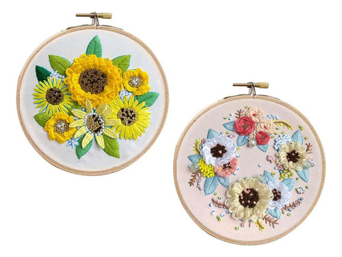 2pcs Kit De Inicio De Aro De De Girasol / Floral Adorno Para