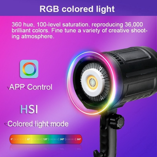 Imagen 8 de 10 de Kit Iluminador Led Efectos Rgb Visico 80r + Pie + Softbox