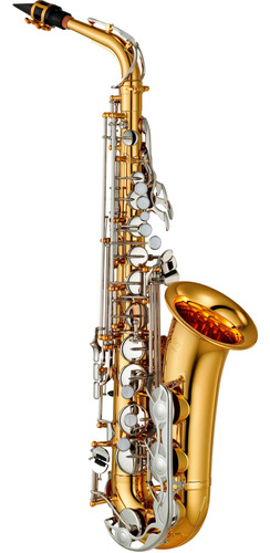 Saxofón Alto Yamaha Mib Con Llaves Niqueladas Sax Yas26 Con Estuche