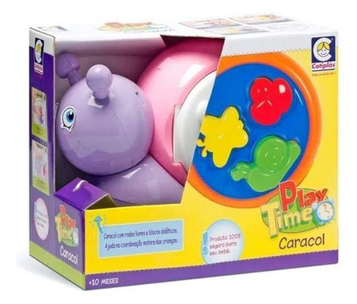 Play Time Caracol Lilas 3 Blocos Didaticos E Som Cotiplas