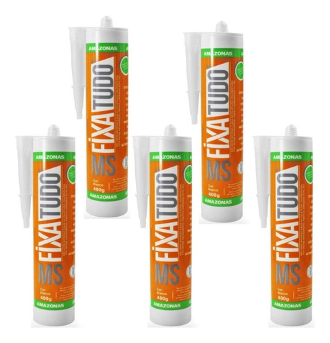 Kit 5 Cola Fixa Tudo Ms 400g Amazonas