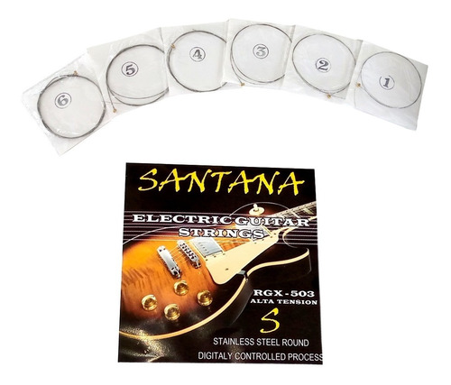 Cuerda Santana De Acero Para Guitarra Eléctrica Rgx-503 