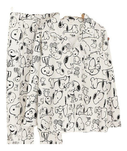 I I Lindo Pijama Animado De Manga Larga De Snoopy