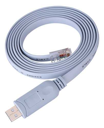 Cabo Usb Para Rj45 Usb2.0 Cat5, Console Serial Plano Para