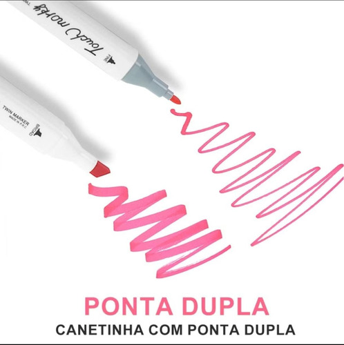 Conjunto Canetas Permanente-marca Yiyou Ponta Dupla 48 Cores Aleatorio