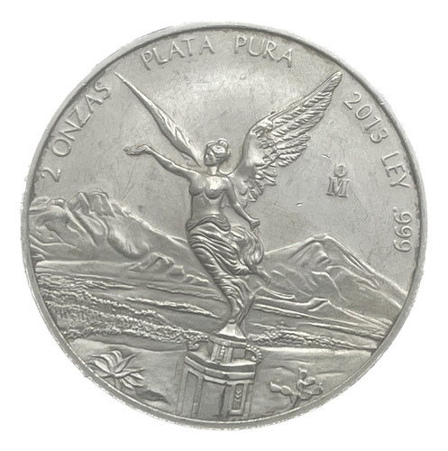 Moneda De 2 Onzas 2013, Plata Pura, Serie Libertad