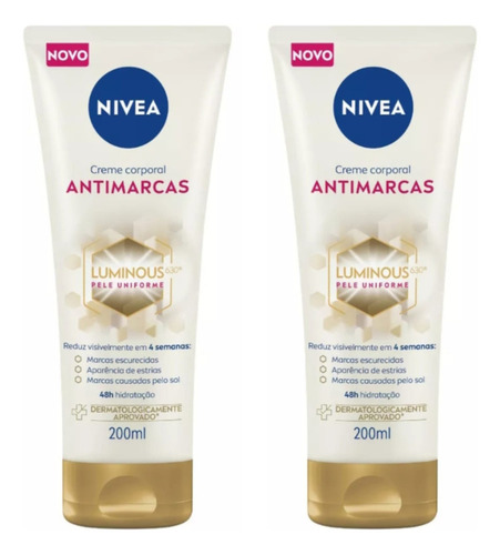 Nivea Luminous 630® Creme Corporal Antimarcas 200ml Kitc/2