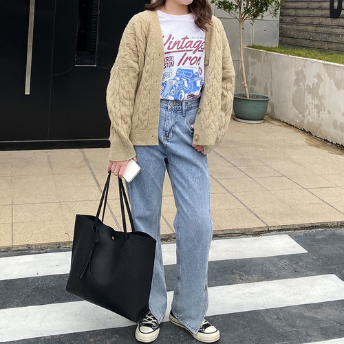 Bolso De Mano 041 Para Mujer Con Borlas Y Estampado De Lichi