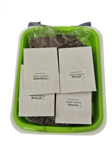 Docogrow Kit Microgreens Siembra Con Semillas Y Sustrato
