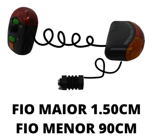 Imagem 5 de 10 de Kit Lanterna Farol De Bike C/ Buzina Seta Luz De Freio Pisca