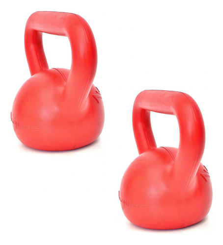 Pesa Rusa Kettlebell Pvc 2 Kg. X 2 U. Sonnos Color Rojo