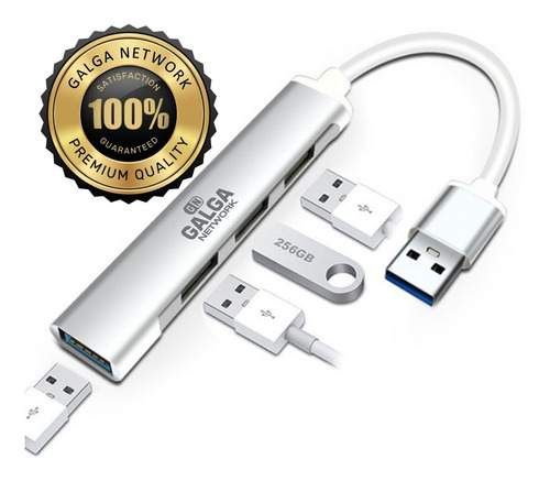 Adaptador Hub Usb 3.0 A 4 Puertos Usb 4/1 Multipuerto Galga