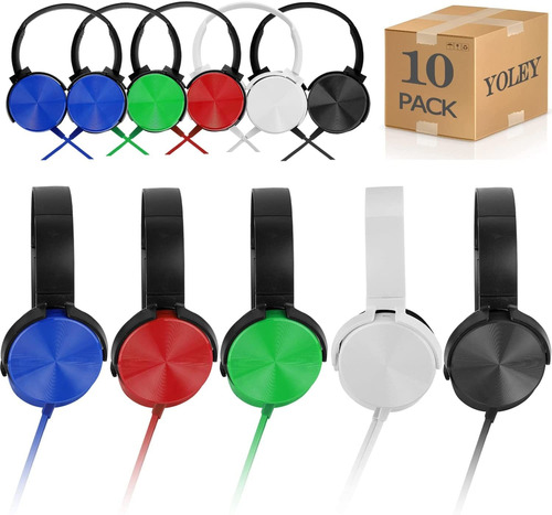 Auriculares Para El Aula A Granel, Paquete De 10, Conju...