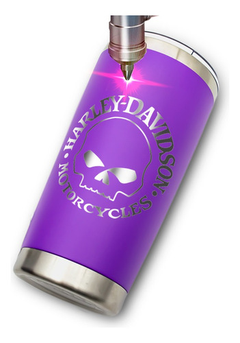 Termo Yite Morado Harley Davidson Motorcycles Calavera