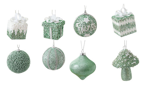 8 Adornos Colgantes Para De Navidad, Decoración Navideña,