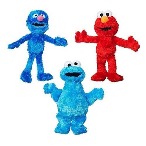 Sesame Street Plush Bundle Con Elmo, Cookie Monster Y Vlw5s