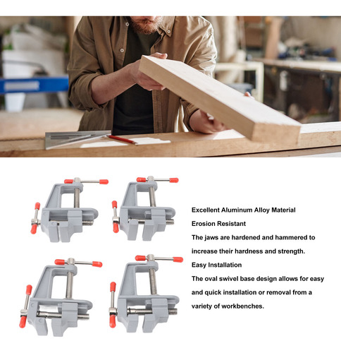 Minimesa Portátil Hobby Vise Clamp, Aleación De Aluminio, 4