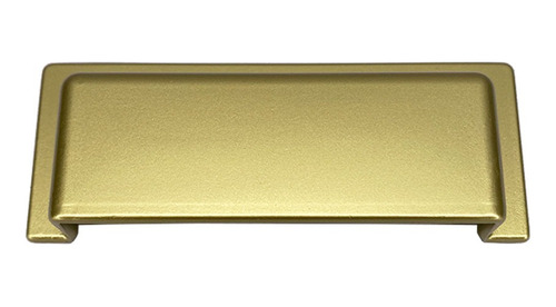 Kit 10 Puxador Concha Quadrada Moveis Gaveta 64mm 9 Cores Cor Dourado Fosco