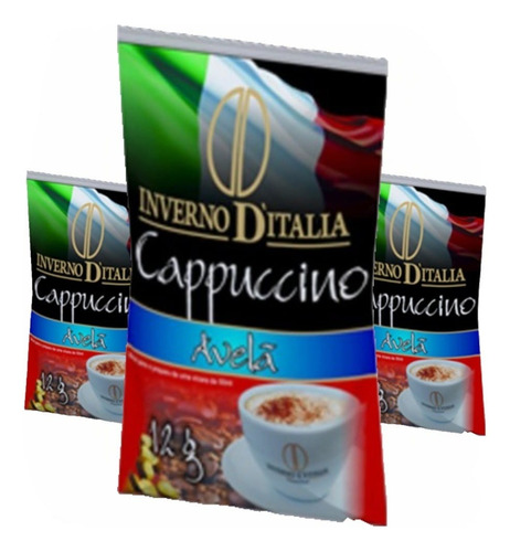 Cappuccino Avelã 12g Cx C/ 100 Unidades Inverno D'italia