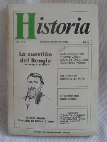 Imagen 1 de 2 de Revista Historia Año 1 Nº3 Dirigida Por Alonso Piñeiro 1981