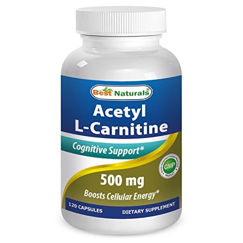 Acetil L-carnitina 500 Mgbest Naturals- 120 Cápsulas