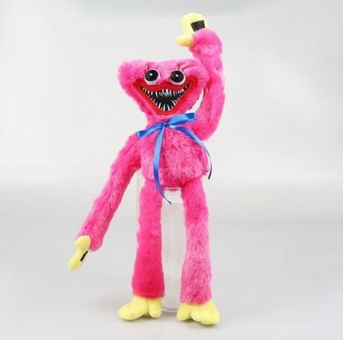 Pelúcia Miss Kis Huggy Wuggy Rosa 40cm - Monstrinha Bordada