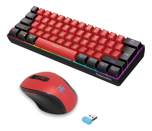 Combo De Teclado Y Ratón Inalámbricos 2.4g Juegos, Te...