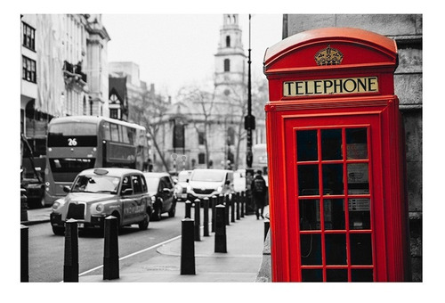 Lamina Cabina Telefonica Londres Fine Art Hd Lfda