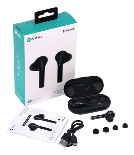 Imagem 1 de 1 de Fone Sem Fio Bluetooth W1 Touch - Preto