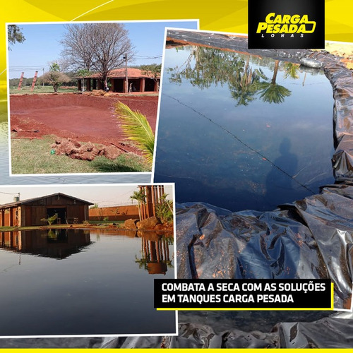 Lona Manta Geomembrana Tanque De Peixe Lago 12x50 / 50x12