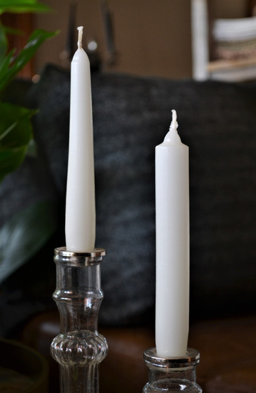 Velas Elegantes Velas para candelabros Velas románticas Velas Plateadas Medidas: 20 x 2,1 cm x 6 Unidades Color Plata 39,6 Gramos/ud 