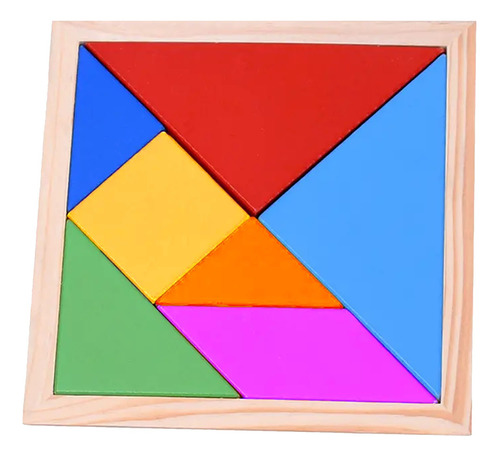 Tangram De Madera Juego Material Didáctico Rompecabezas