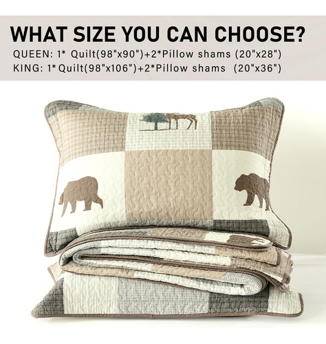 Set De Colcha King Size Perhom - 100% Algodón Ligero Con